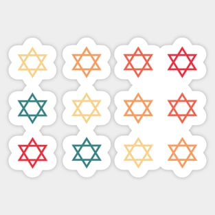 Jewish stars Sticker